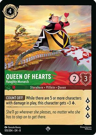 Queen of Hearts - Haughty Monarch (105/204) [Reign of Jafar] | Grognard Games
