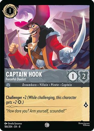 Captain Hook - Forceful Duelist (186/204) [Reign of Jafar] | Grognard Games
