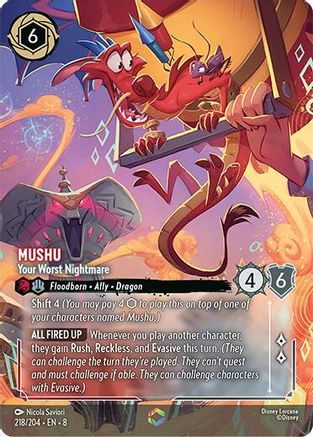 Mushu - Your Worst Nightmare (Enchanted) (218/204) - Reign of Jafar Holofoil | Grognard Games
