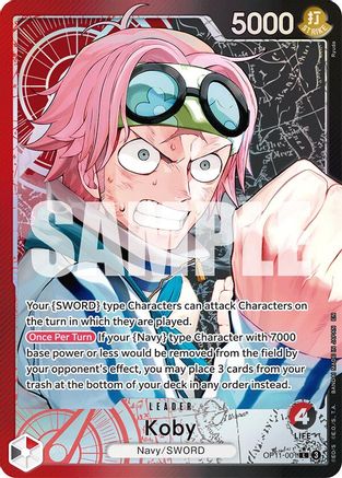 Koby (001) (Alternate Art) (OP11-001) - A Fist of Divine Speed Foil | Grognard Games