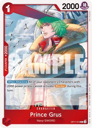 Prince Grus (OP11-013) - A Fist of Divine Speed Foil | Grognard Games