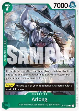 Arlong (OP11-023) - A Fist of Divine Speed Foil | Grognard Games