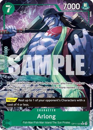 Arlong (Alternate Art) (OP11-023) - A Fist of Divine Speed Foil | Grognard Games
