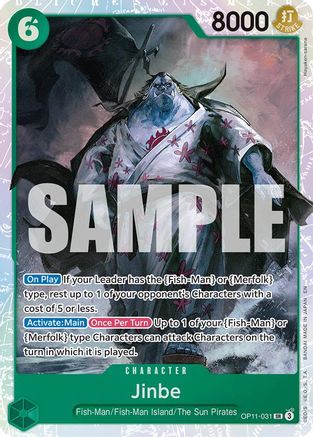 Jinbe (031) (OP11-031) - A Fist of Divine Speed Foil | Grognard Games
