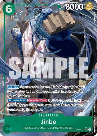 Jinbe (031) (Alternate Art) (OP11-031) - A Fist of Divine Speed Foil | Grognard Games