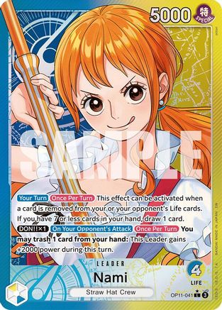 Nami (041) (Alternate Art) (OP11-041) - A Fist of Divine Speed Foil | Grognard Games