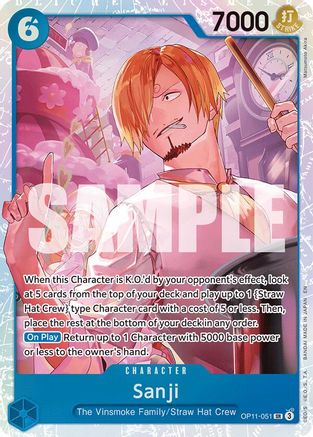 Sanji (OP11-051) - A Fist of Divine Speed Foil | Grognard Games