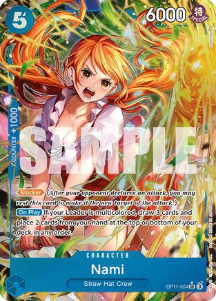 Nami (054) (Alternate Art) (OP11-054) - A Fist of Divine Speed Foil | Grognard Games