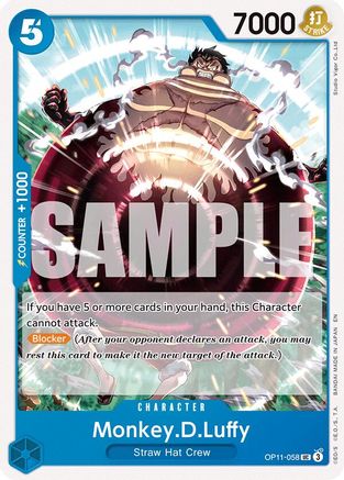 Monkey.D.Luffy (058) (OP11-058) - A Fist of Divine Speed | Grognard Games