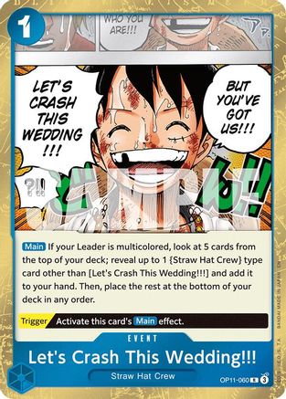 Let's Crash This Wedding!!! (OP11-060) - A Fist of Divine Speed Foil | Grognard Games