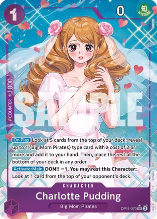 Charlotte Pudding (Alternate Art) (OP11-070) - A Fist of Divine Speed Foil | Grognard Games