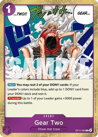 Gear Two (OP11-080) - A Fist of Divine Speed Foil | Grognard Games