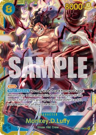 Monkey.D.Luffy (118) (OP11-118) - A Fist of Divine Speed Foil | Grognard Games