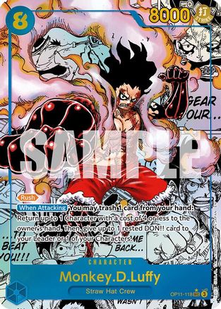 Monkey.D.Luffy (118) (Manga) (OP11-118) - A Fist of Divine Speed Foil | Grognard Games