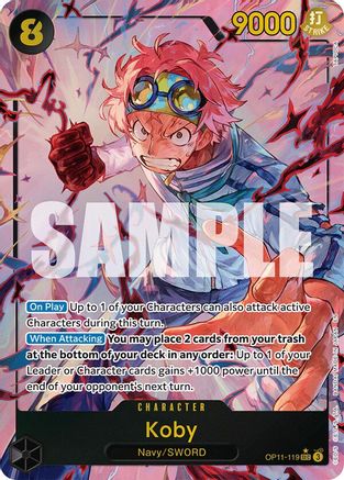Koby (119) (Alternate Art) (OP11-119) - A Fist of Divine Speed Foil | Grognard Games