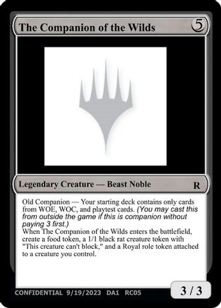 The Companion of the Wilds (-) - Un-Known Event Playtest Cards | Grognard Games