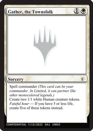 Gather, the Townsfolk (-) - Un-Known Event Playtest Cards | Grognard Games