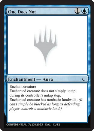 One Does Not (-) - Un-Known Event Playtest Cards | Grognard Games