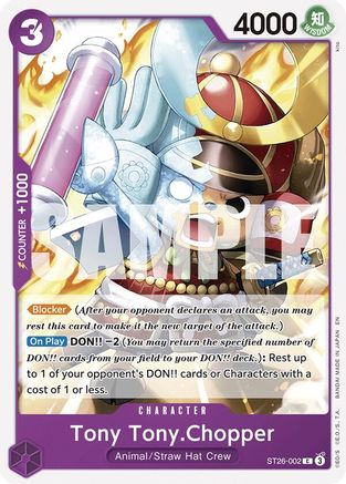 Tony Tony.Chopper (ST26-002) - Starter Deck 26: PURPLE/BLACK Monkey.D.Luffy | Grognard Games