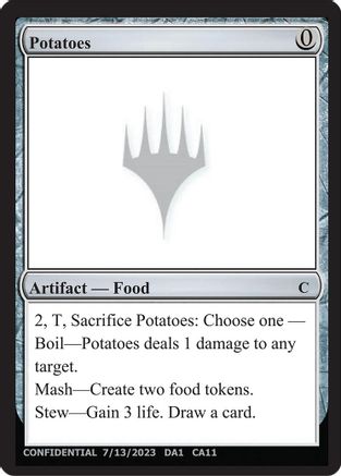 Potatoes (-) - Un-Known Event Playtest Cards | Grognard Games