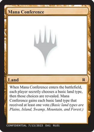 Mana Conference (-) - Un-Known Event Playtest Cards | Grognard Games