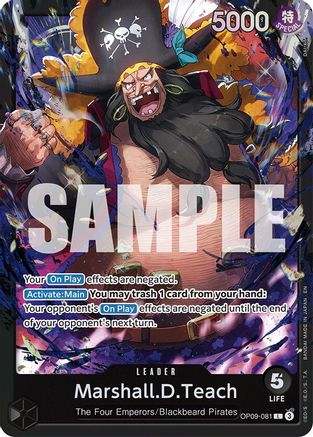 Marshall.D.Teach (OP09-081) (OP09-081) - Starter Deck 27: BLACK Marshall.D.Teach Foil | Grognard Games