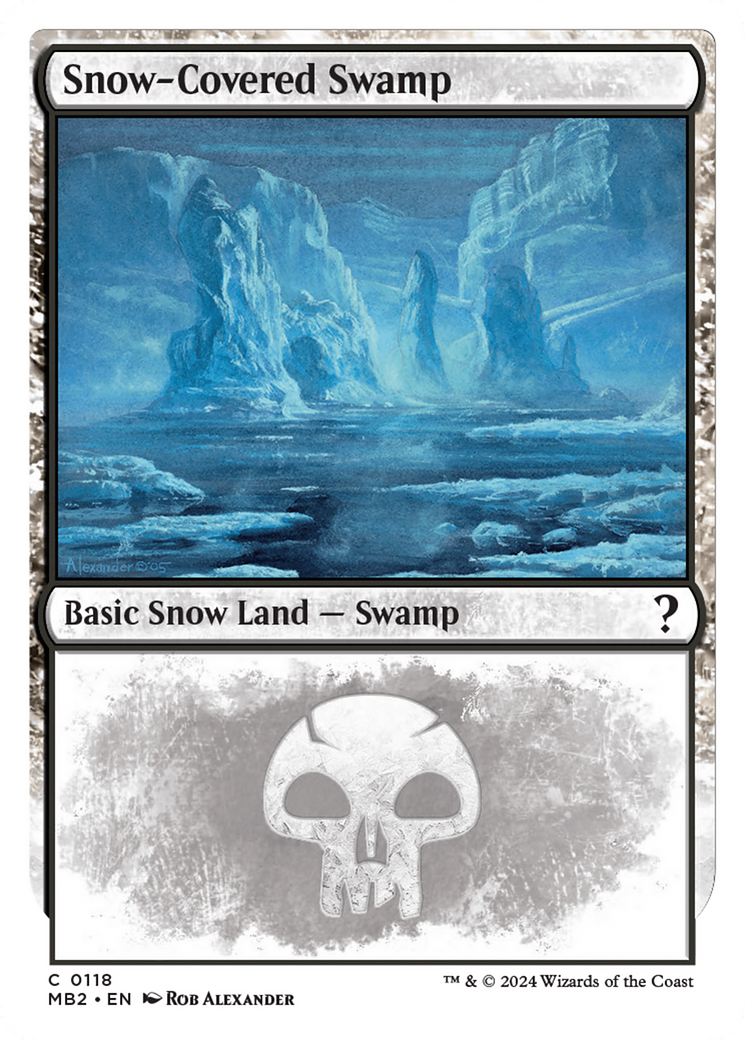 Snow-Covered Swamp (White Border) [Mystery Booster 2] | Grognard Games