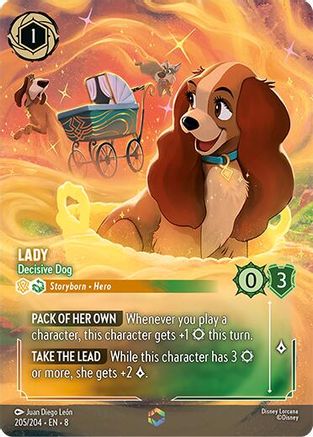 Lady - Decisive Dog (Enchanted) (205/204) - Reign of Jafar Holofoil | Grognard Games