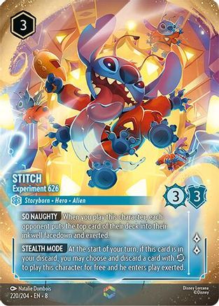 Stitch - Experiment 626 (Enchanted) (220/204) - Reign of Jafar Holofoil | Grognard Games