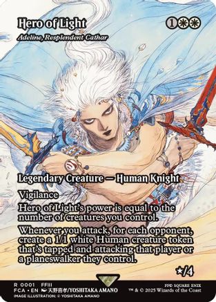 Hero of Light - Adeline, Resplendent Cathar (Showcase) (FCA-001) - FINAL FANTASY: Through the Ages Foil | Grognard Games