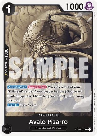 Avalo Pizarro (ST27-001) - Starter Deck 27: BLACK Marshall.D.Teach | Grognard Games