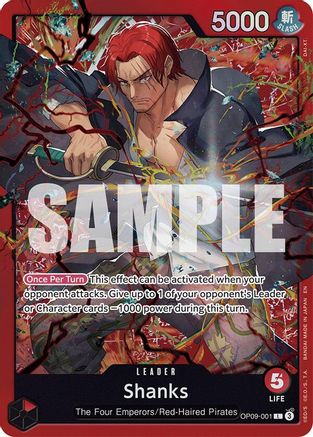 Shanks (Reprint) (OP09-001) - Starter Deck 23: RED Shanks Foil | Grognard Games