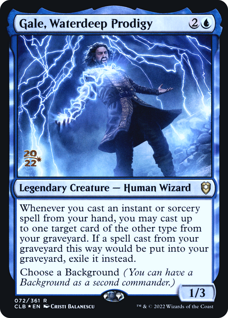Gale, Waterdeep Prodigy [Commander Legends: Battle for Baldur's Gate Prerelease Promos] | Grognard Games