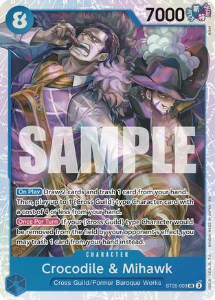 Crocodile & Mihawk (ST25-003) - Starter Deck 25: BLUE Buggy Foil | Grognard Games