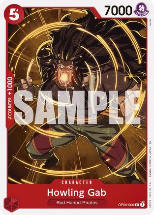 Howling Gab (Reprint) (OP09-006) - Starter Deck 23: RED Shanks | Grognard Games