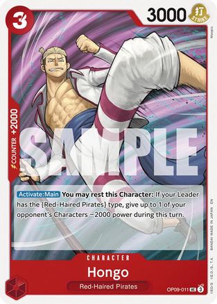 Hongo (Reprint) (OP09-011) - Starter Deck 23: RED Shanks | Grognard Games