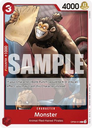 Monster (Reprint) (OP09-012) - Starter Deck 23: RED Shanks | Grognard Games