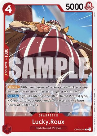 Lucky.Roux (Reprint) (OP09-015) - Starter Deck 23: RED Shanks | Grognard Games