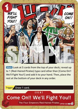 Come On!! We'll Fight You!! (Reprint) (OP09-020) - Starter Deck 23: RED Shanks | Grognard Games