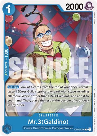 Mr.3(Galdino) (Reprint) (OP09-056) - Starter Deck 25: BLUE Buggy | Grognard Games