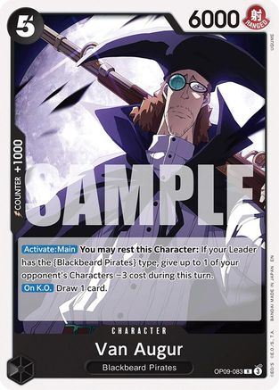 Van Augur (Reprint) (OP09-083) - Starter Deck 27: BLACK Marshall.D.Teach | Grognard Games