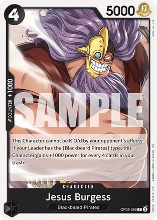 Jesus Burgess (Reprint) (OP09-086) - Starter Deck 27: BLACK Marshall.D.Teach | Grognard Games