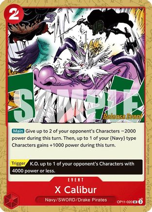 X Calibur (OP11-020) - A Fist of Divine Speed Release Event Cards | Grognard Games