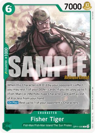 Fisher Tiger (OP11-035) - A Fist of Divine Speed Release Event Cards | Grognard Games
