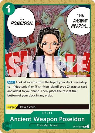 Ancient Weapon Poseidon (OP11-037) - A Fist of Divine Speed Release Event Cards | Grognard Games