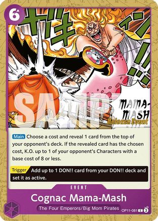 Cognac Mama-Mash (OP11-081) - A Fist of Divine Speed Release Event Cards | Grognard Games