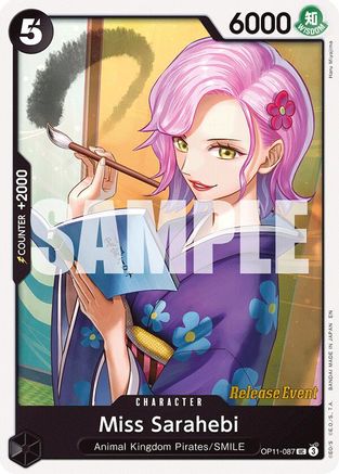 Miss Sarahebi (OP11-087) - A Fist of Divine Speed Release Event Cards | Grognard Games