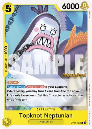 Topknot Neptunian (OP11-107) - A Fist of Divine Speed Release Event Cards | Grognard Games