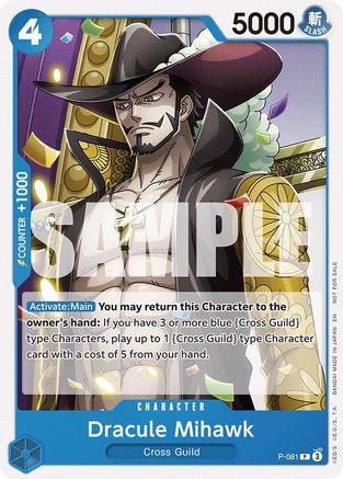 Dracule Mihawk (OP11 Release Event) (P-081) - One Piece Promotion Cards | Grognard Games