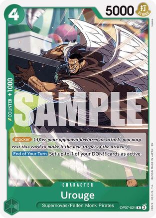 Urouge (Reprint) (OP07-021) - Starter Deck 24: GREEN Jewelry Bonney | Grognard Games